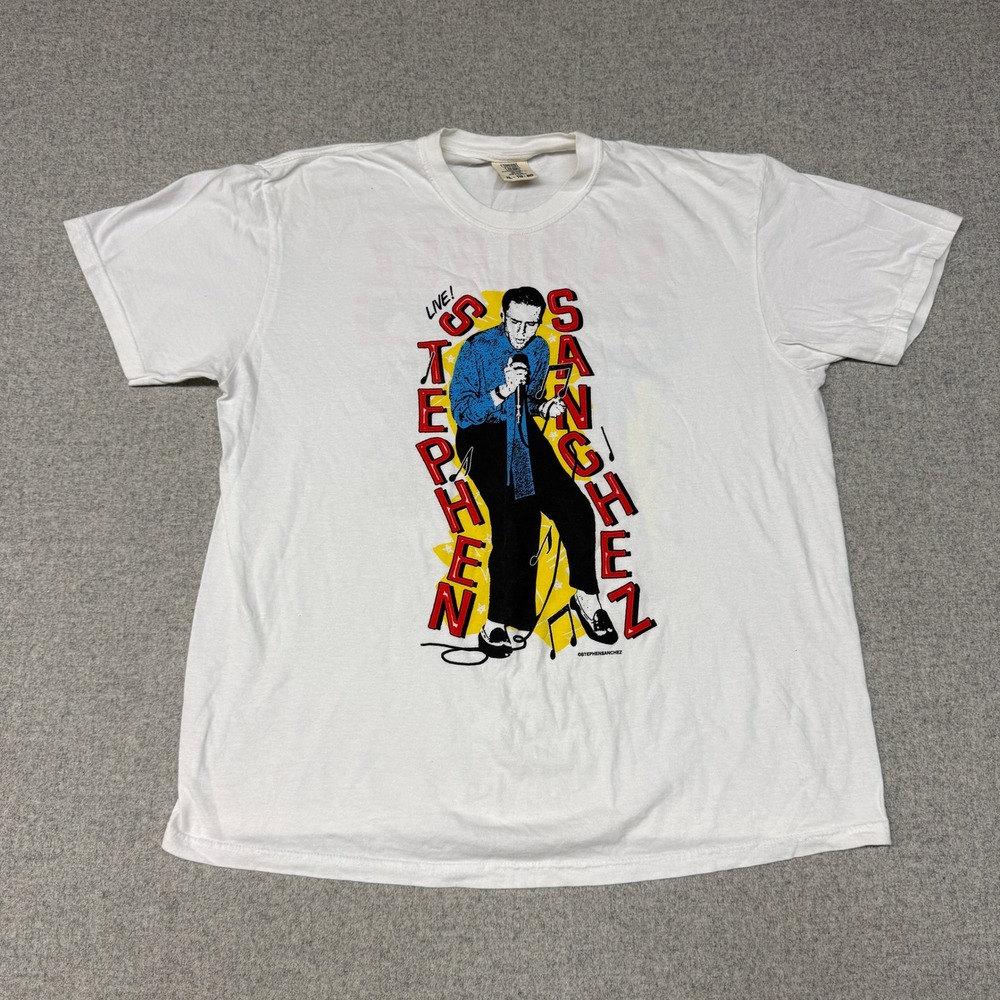 Comfort Colors | Stephen Sanchez Tour T-Shirt | XL | White | Graphic Live Shows